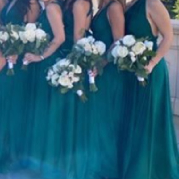 Beautiful Jessica Angel Collection Hunter Green Prom / Bridal Dress- PROM - Picture 5 of 7